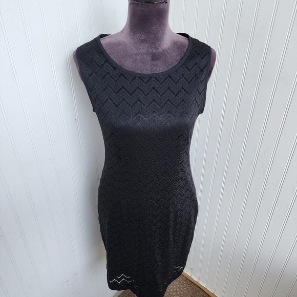 Banana Republic Womens Black Lace Sleeveless Dress Nylon Lined Sz 6 - Picture 3 of 14